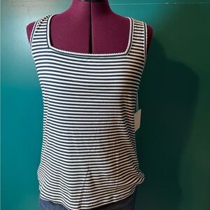 LC Lauren Conrad Navy and White Striped Tank Top Summer